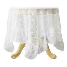 Nappe 160x230cm voile blanc nappe transparente nappe rectangulaire lavable