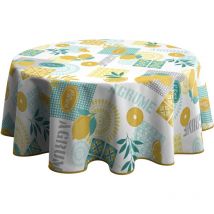 Nappe Anti-taches Citron - Ronde 160 cm