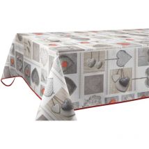 Nappe Anti-taches Coeurs - Carrée 150 x 150 cm