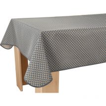 Nappe Anti-taches Paon anthracite - Carrée 150 x 150 cm