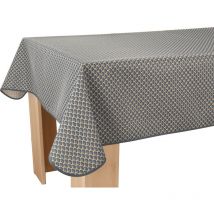 Nappe Anti-taches Paon anthracite - Rectangle 150 x 240 cm