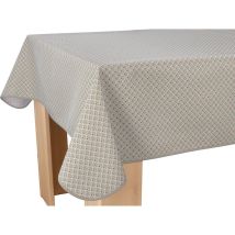 Le Linge De Jules - Nappe Anti-taches Paon Ficelle - Rectangle 120 X 150 Cm