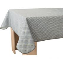 Nappe Anti-taches Paon gris - Rectangle 150 x 300 cm