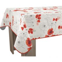 Nappe Anti-taches Poppies Rouge - Carrée 150 x 150 cm