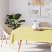 Nappe anti-tâches rectangle 160x270 cm alix vert citron, par Soleil d'Ocre