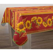 Nappe Anti-taches Tournesol Rouge - Rectangle 150 x 300 cm