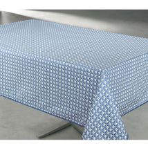 Bedruckte Fleckabweisende Tischdecke Manon Rechteckig 145 X 240 Cm - Blau