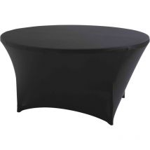 Nappe élastique pour table ronde 180cm noire