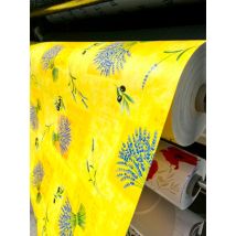 Nappe Bulgomme Imprimée Provençale - Au Mètre - 220 X 140 Cm - Jaune