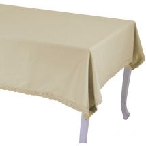 Nappe carrée beige Amélie cm140x140