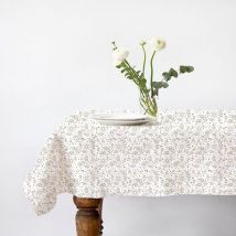 Nappe carrée anti-taches motif floral