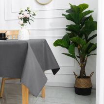 Nappe carrée et enduite antitache Gris clair 180x180 cm