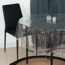 Nappe ronde diamètre 180 cm cristal transparent