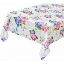 Nappe de Cuisine Anti-taches Plastifiée Dos en Peluche Cirée Printemps Fleuri - 120x200 cm