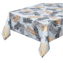 Nappe de Cuisine AntiTaches Métallisé Table Maison Décoré Palmiers Tropicaux Dis b - 140x160 Cm