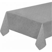 Nappe de Cuisine AntiTaches Plastifié Bordée Couverture de Table Couleur Unie Pastel Anthracite - 135x180 cm
