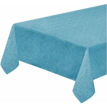 Nappe de Cuisine AntiTaches Plastifié Bordée Couverture de Table Couleur Unie Pastel Bleu - 120x160 cm