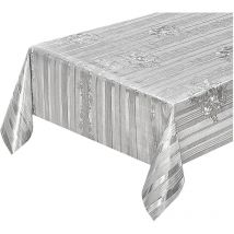 Nappe de Cuisine AntiTaches pvc Métallisé Gris Brillant Table Maison Décoré Des b - 140x300 Cm