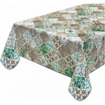 Emmevi Mv S.p.a. - Nappe de cuisine AntiTaches Bordée Couverture de table En coton plastifiè Majolique Gothique - 120x160 cm