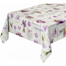 Emmevi Mv S.p.a. - Nappe de Cuisine AntiTaches Moderne Tissu Ciré Plastifié Housse de Table de Protection Bois blanc - 140x120 cm