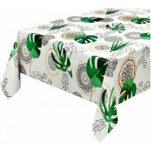 Emmevi Mv S.p.a. - Nappe de Cuisine AntiTaches Moderne Tissu Ciré Plastifié Housse de Table de Protection Fougère - 140x50 cm