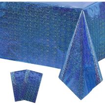 Nappe de fête, 2 pièce, nappe en plastique colorée, 137 x 274 cm, nappe d'anniversaire jetable, rectangulaire, imperméable, pour enfants, garçons,