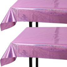 Nappe de fête, 2 pièce, nappe en plastique colorée, 137 x 274 cm, nappe d'anniversaire jetable, rectangulaire, imperméable, pour enfants, garçons,