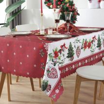 Rapanda - Nappe de Noël, Noël Nappe Nappes pour Les Tables de Rectangle Couverture de Table Rectangulaire Lavable Résistante aux Taches pour Noël