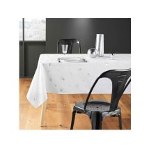 Nappe de Noël - Sapin argent - Blanc - 150x240cm homeflair