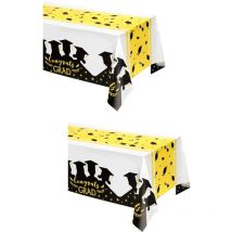Nappe de remise de diplôme, nappes de fête, fournitures d'infirmière imperméables et lavables, 2 pièces