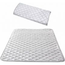 Nappe de Repassage Isolante - Couverture de Repassage à la Vapeur - Coton - Tapis de Repassage Portable - Argent 4885 cm (1 pièce)