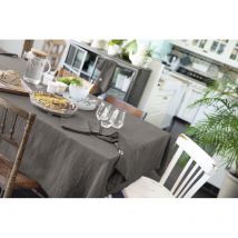 Nappe de table "Gaïa" 150 x 350 cm "Gaze de Coton" - Couleur: Gaïa Granit