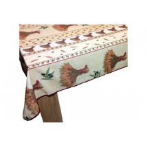 Nappe De Table Provençale Anti-Tâches-motif Bouquet De Blé 150x240cm coloris Beige