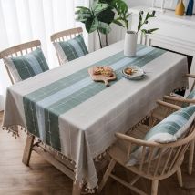 Nappe de Table Rectangulaire Anti Taches Nappes Impermeable Nappe Moderne Linge de Table Lavable Machine Nappe Enduite Nappe Table à Manger Nappe