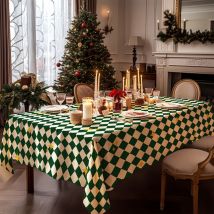 Nappe en tissu pour restaurants, pique-niques, bistrots, repas en intérieur et en extérieur, décorations de Noël 2347 pouces