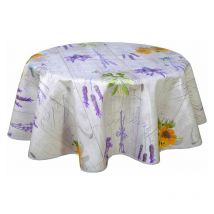 Nappe en toile cirée ronde provençale Arles - Diam. 150 cm
