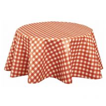 Nappe en toile cirée ronde vintage Vichy