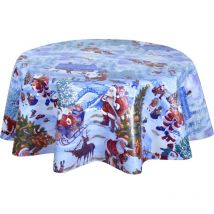 Nappe en toile cirÇe ronde neige