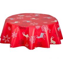 Nappe en toile cirée ronde rennes