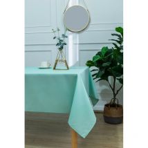 Nappe enduite avec traitement antitache Menthe rectangulaire 145 x 240 cm
