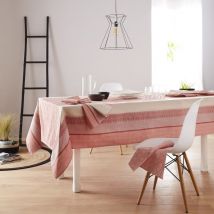 Homemaison - Nappe enduite Charleston Orange corail 150x300 cm