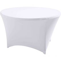 Nappe housse élastique pour table ronde 150cm blanche