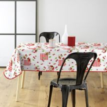 Nappe rectangle 140 x 240 cm pvc imprimé Cerise - Sans
