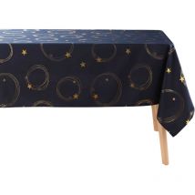Douceur D'intérieur - Nappe rectangle 150 x 240 cm Fete etoilee bleu
