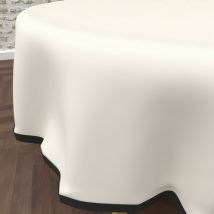 Nappe ronde anti-tâches en microfibre lavée diamètre 180 cm boheme lin, par Soleil d'Ocre