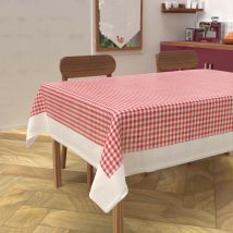 Nappe rectangle anti-tâches en coton 140x200 cm vichy, par Soleil d'Ocre