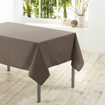 Nappe rectangle polyester Taupe 140 x 300 cm