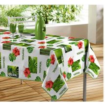 Nappe rectangle pvc Salvador blanc