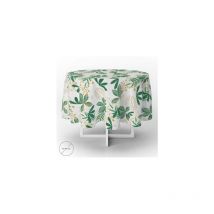 Nappe rectangulaire en toile cirée antitache ø 140 cm. Printemps