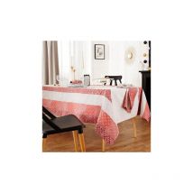 Homemaison - Nappe Rectangulaire Enduite 'Mosaïque' Rouge 150x300 cm